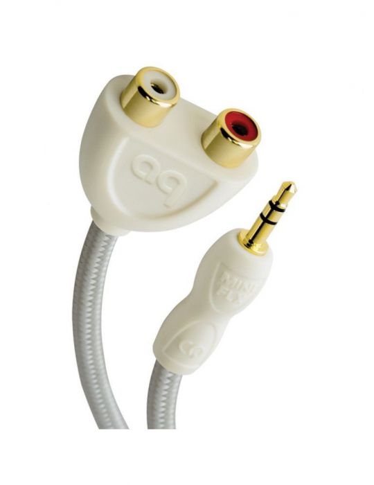 Cablu splitter 1 x jack3.5 tata la 2 x rca mama audioquest flx mini/rca splitter 15cm Audioquest - 1