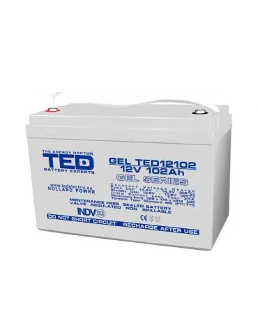 Acumulator stationar VRLA 12V 102Ah GEL M8 F12 ED Electric TED12102 TED Electric - 1 - Tik.ro