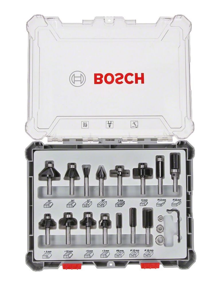 Bosch 2 607 017 471 vârf pentru freze Set biți 15 buc.