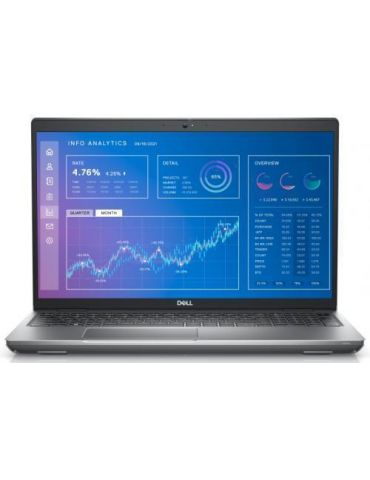 Laptop Dell Precision 3571,Intel Core i9-12900H,15.6",RAM 32GB,SSD 1TB,nVidia RTX A2000 8GB,5G,Win 10 Pro,Grey Dell - 1