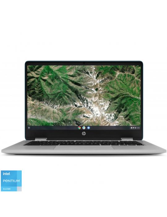 Ultrabook HP 14'' Chromebook x360 14A-CA0000NN,Intel Pentium Silver N5030,4GB DDR4,128GB,Chrome OS,Blue Hp - 3
