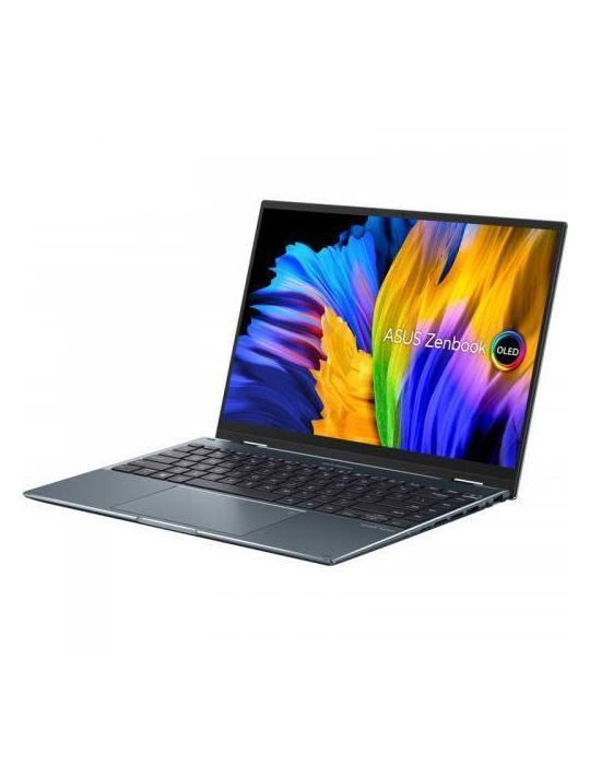 Laptop ASUS Zenbook 14 Flip OLED UP5401EA-KN110X, i5-1135G7,14",RAM 8GB,SSD 512GB,Intel Iris Xe Graphics,Win 11 Pro,Pine Grey As
