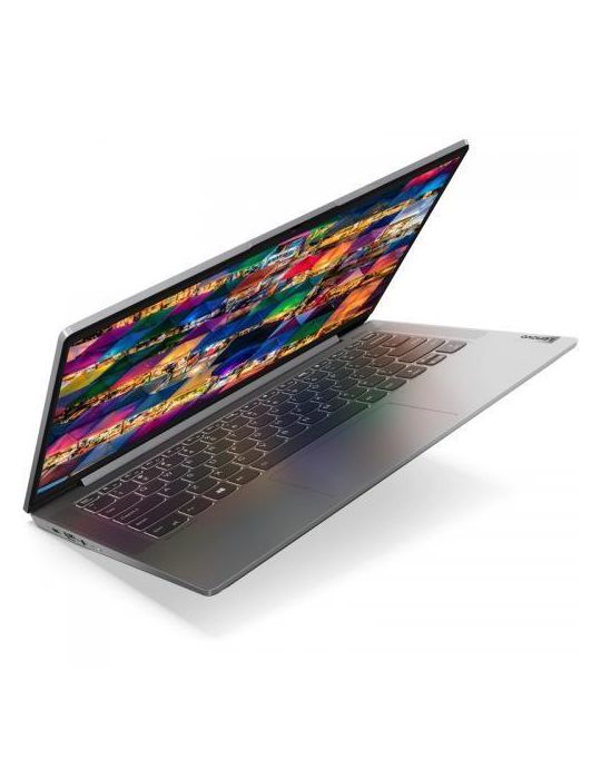 Laptop Lenovo IdeaPad 5 14ITL05, Intel Core i5-1135G7, 14inch, RAM 8GB, SSD 512GB, Intel Iris Xe Graphics, No OS, Platinum Grey 