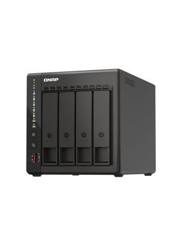 QNAP TS-453E NAS Tower Ethernet LAN Negru J6412 Qnap - 1 - Tik.ro