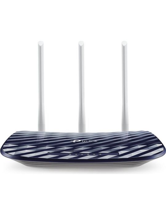 Router tp-link wireless  750mbps 4 porturi 10/100mbps 3 antene ext dual band ac750 auch_archer c20 (include timbru verde 1.5  Tp