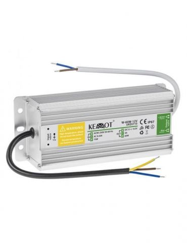 Alimentator banda led 60w 12v 5a ip67  - 1