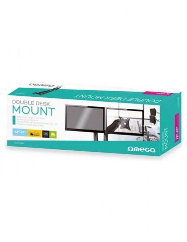 Suport 2 monitoare vesa 100x100 13-27 inch Omega - 1