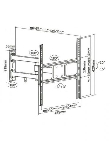 Suport tv de perete 32-55 inch cabletech Cabletech - 1