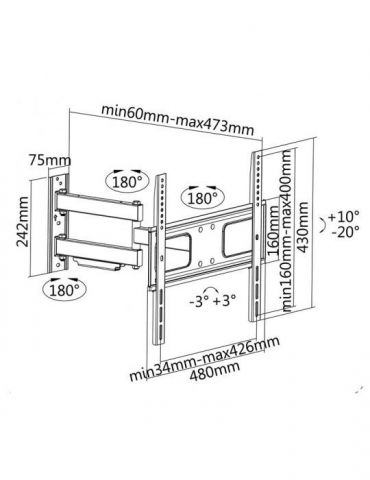 Suport universal led tv 32-55 inch  - 1