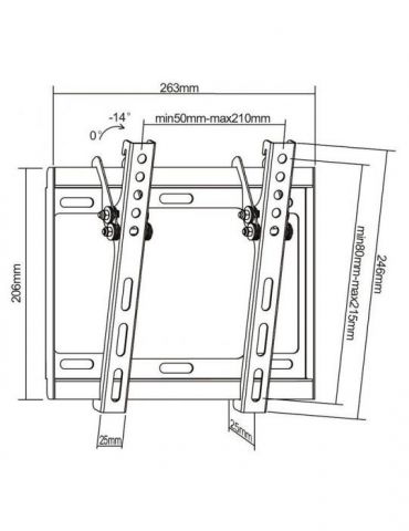 Suport universal led tv 13 inch-42 inch cu inclinare  - 1