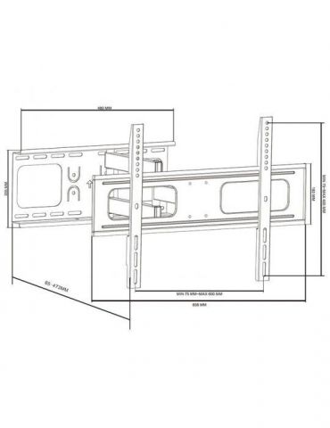 Suport led tv high class 37-70 inch cabletech Cabletech - 1