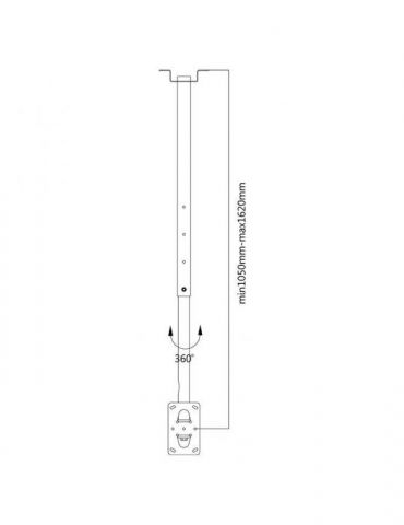 Suport lcd prindere plafon Cabletech - 1