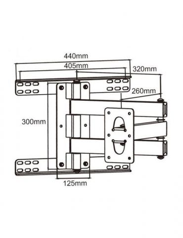 Suport plasma / lcd negru Cabletech - 1