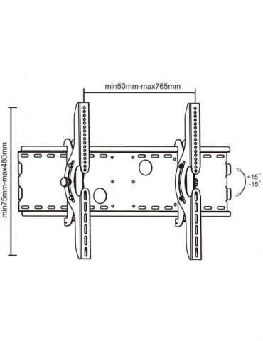 Suport tv universal 37-70 inch 75 kg negru Cabletech - 1