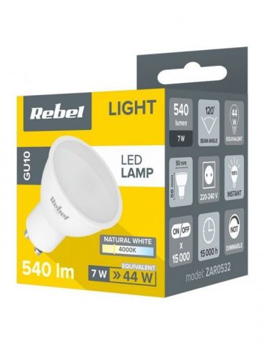 Bec led gu10 7w 4000k 230v rebel Rebel - 1
