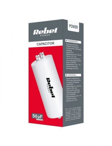Condensator motor 50uf 450v surub Rebel - 1