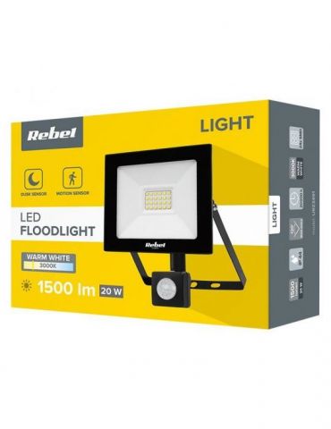 Reflector led 20w 3000k senzor miscare rebel Rebel - 1