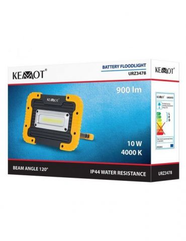 Reflector cu acumulator ip44 10w 900lm 4000k Kemot - 1