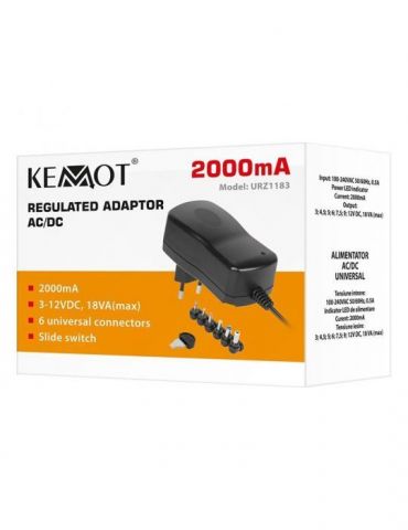 Alimentator stabilizat 3-12v 2000ma kemot Kemot - 1