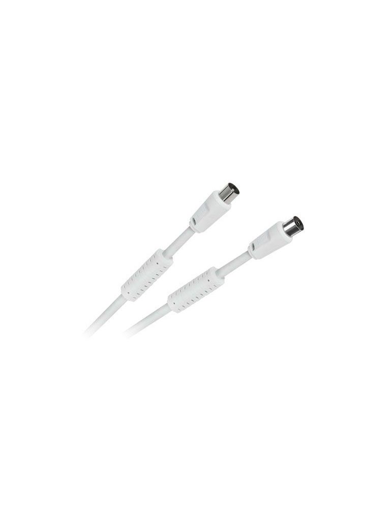Cablu tv video cu filtre ferita alb 1.5m
