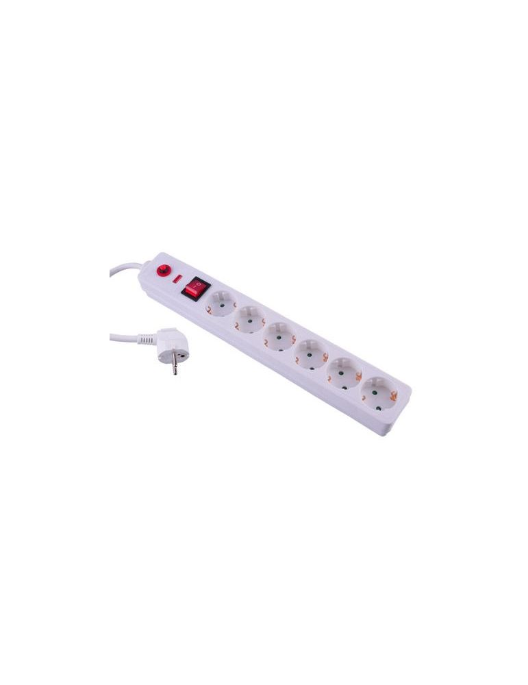 Prelungitor alb 6 posturi 1.5m (3x1.0mm)