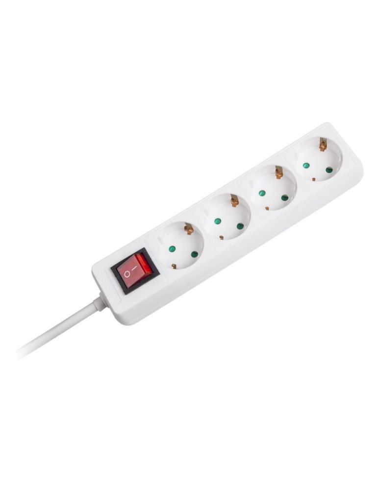 Prelungitor alb 4 posturi 1.5m (3x1.0mm)+intr
