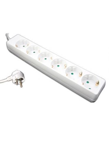 Prelungitor alb 6 posturi 3m (3x1.0mm) Kemot - 1 - Tik.ro