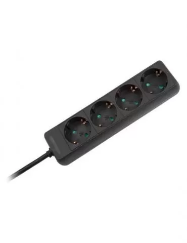 Prelungitor 4 posturi 1.5m (3x1.0mm) negru Kemot - 1 - Tik.ro