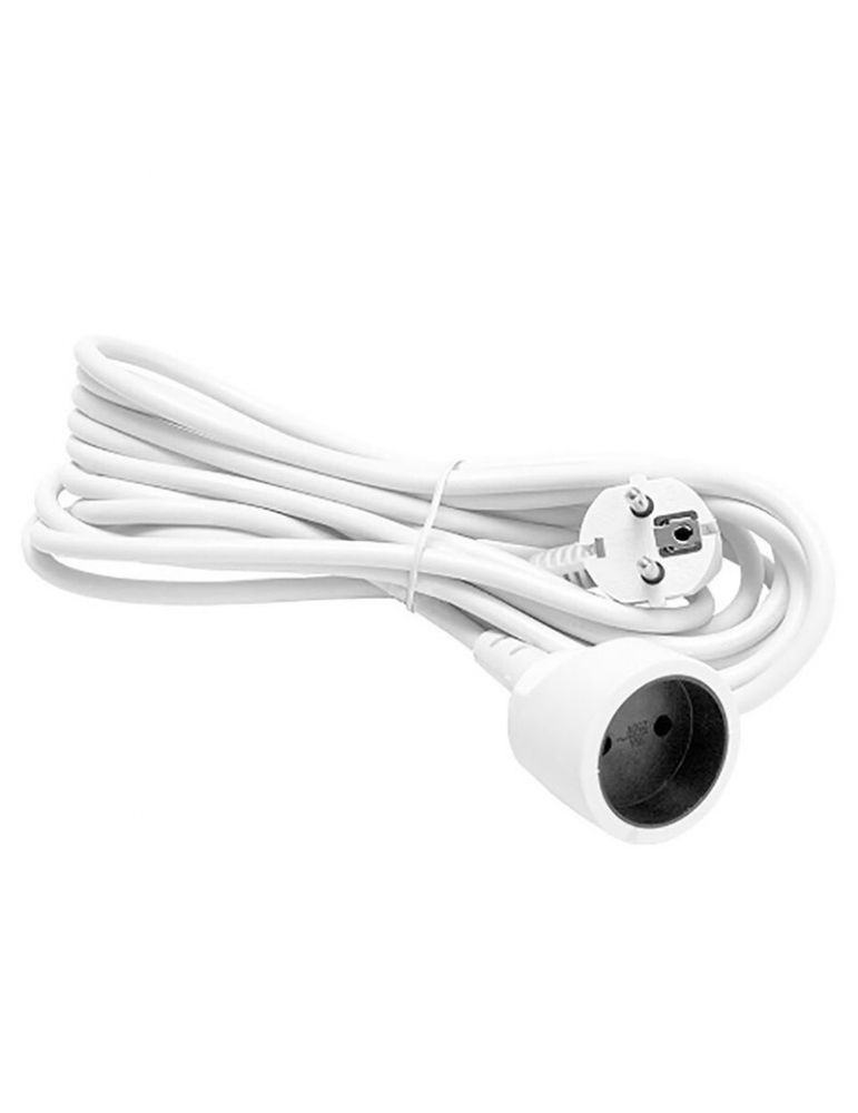 Cablu prelungitor alb priza schuko 5m platine