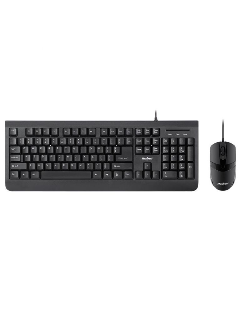Kit tastatura si mouse cu fir wds100 rebel