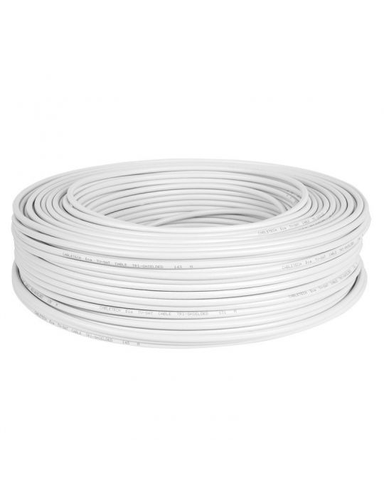 Cablu coaxial dublu ecranat miez cupru 150m Cabletech - 1