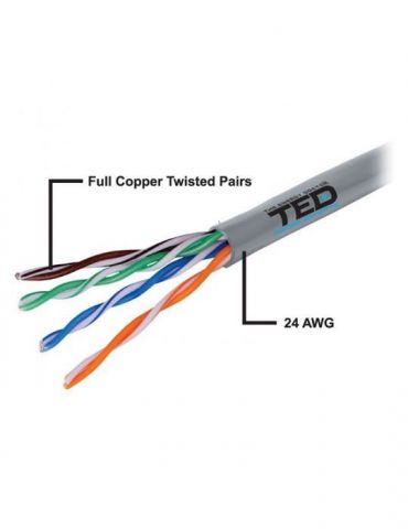 Cablu utp cat 5 cupru 0.5mm 305m ted electric TED Electric - 1