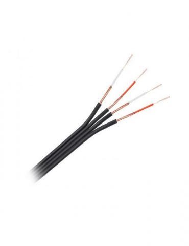 Cablu 4rca plat negru rola  - 1