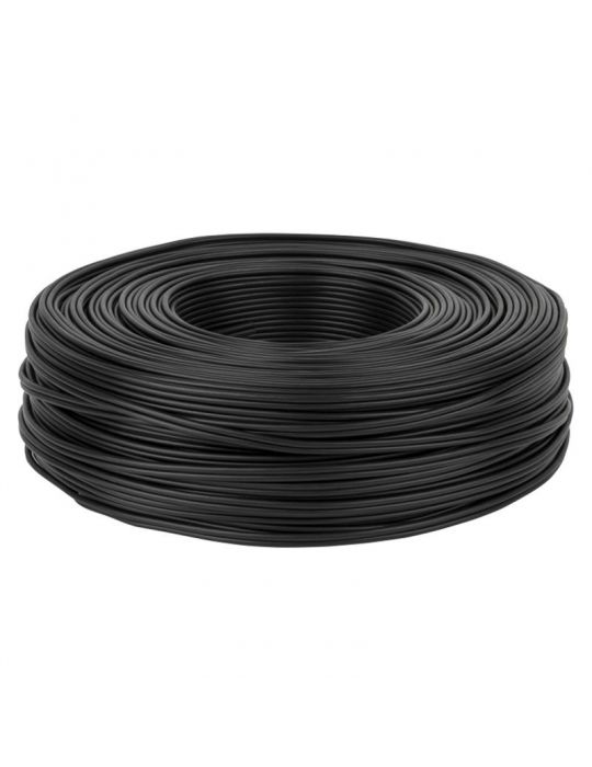 Cablu 2 fire negru hq rola 100m  - 1