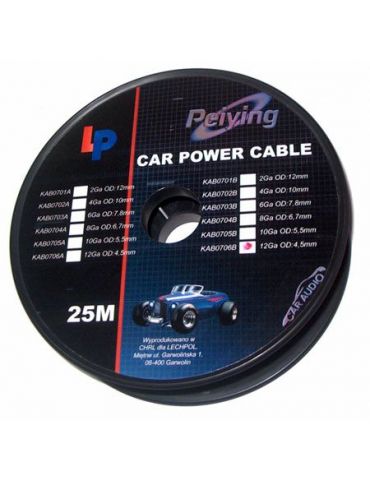 Cablu putere cu 10ga (5.5mm/5.22mm2) 25m rosu Peiying - 1 - Tik.ro