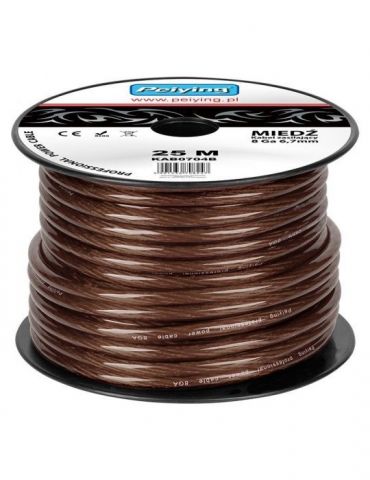 Cablu putere cu 8ga (6.7mm/8.31mm2) 25m negru Peiying - 1