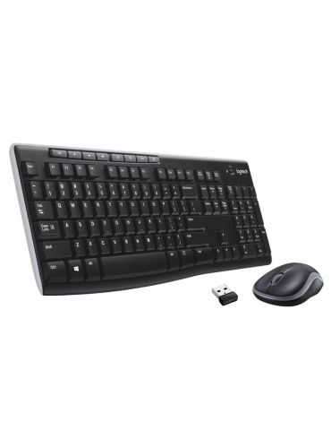 Logitech Wireless Combo MK270 tastaturi RF fără fir QWERTY Englez Mouse inclus Negru, Argint Logitech - 1 - Tik.ro