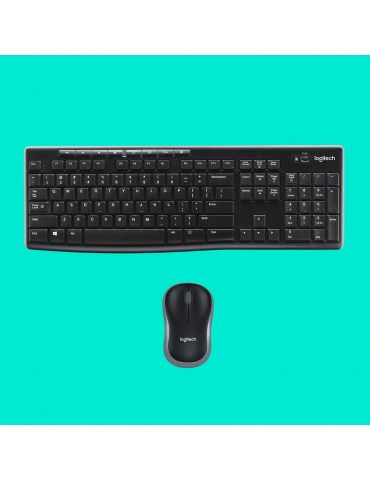 Logitech Wireless Combo MK270 tastaturi RF fără fir QWERTY Englez Mouse inclus Negru, Argint Logitech - 6