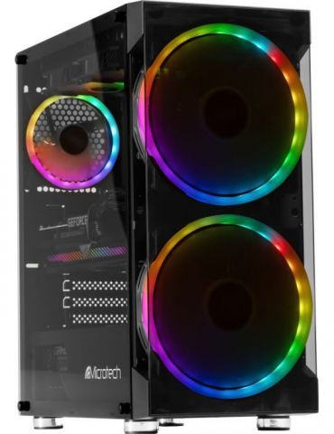 Desktop PC MicroTech Gaming LudiX,Intel Core i5-12400F,Alder Lake,16GB RAM,512GB SSD,GeForce RTX 3050 8GB,Win 11 Home Microtech 
