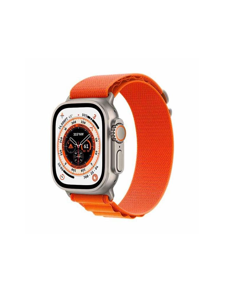 Apple watch ultra cellular 49mm titanium case with orange alpine