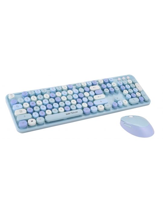 Kit tastatura + mouse serioux retro  9900bl wireless 2.4ghz us Serioux - 1