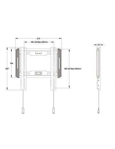 Multibrackets 5631 sistem montare TV 139,7 cm (55") Negru Multibrackets - 8
