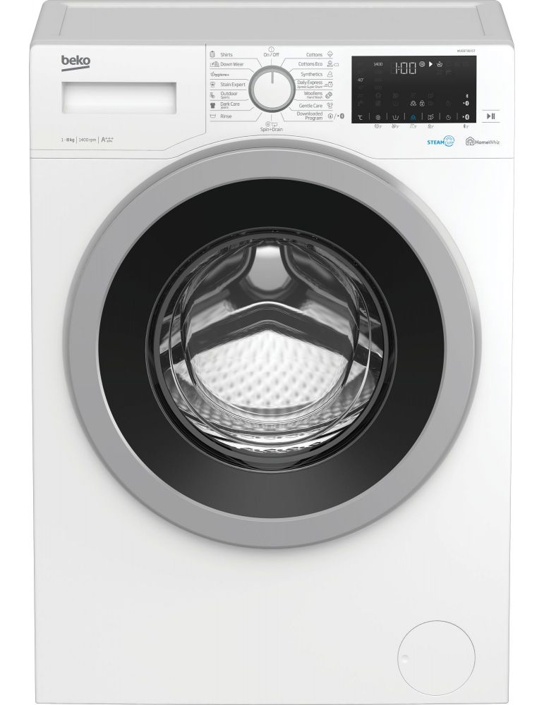 Beko WUE8736XST mașini de spălat Încărcare frontală 8 kilograme 1400 RPM Alb