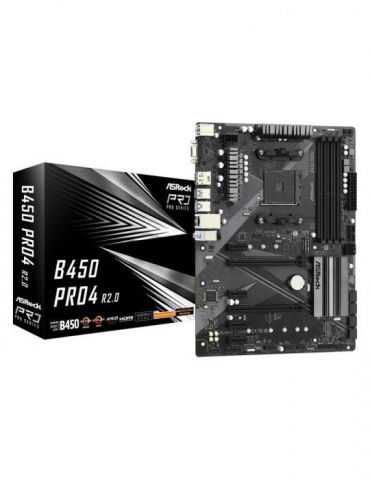 Placa de baza Asrock B450 PRO4 R2.0 Asrock - 1 - Tik.ro
