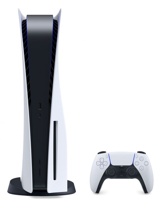 Sony PlayStation 5 + Horizon  Forbidden West 825 Giga Bites Wi-Fi Negru, Alb