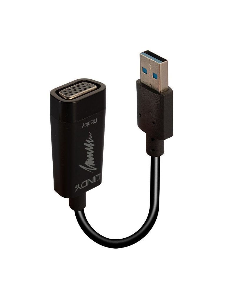 Lindy 43172 adaptor grafic USB Negru