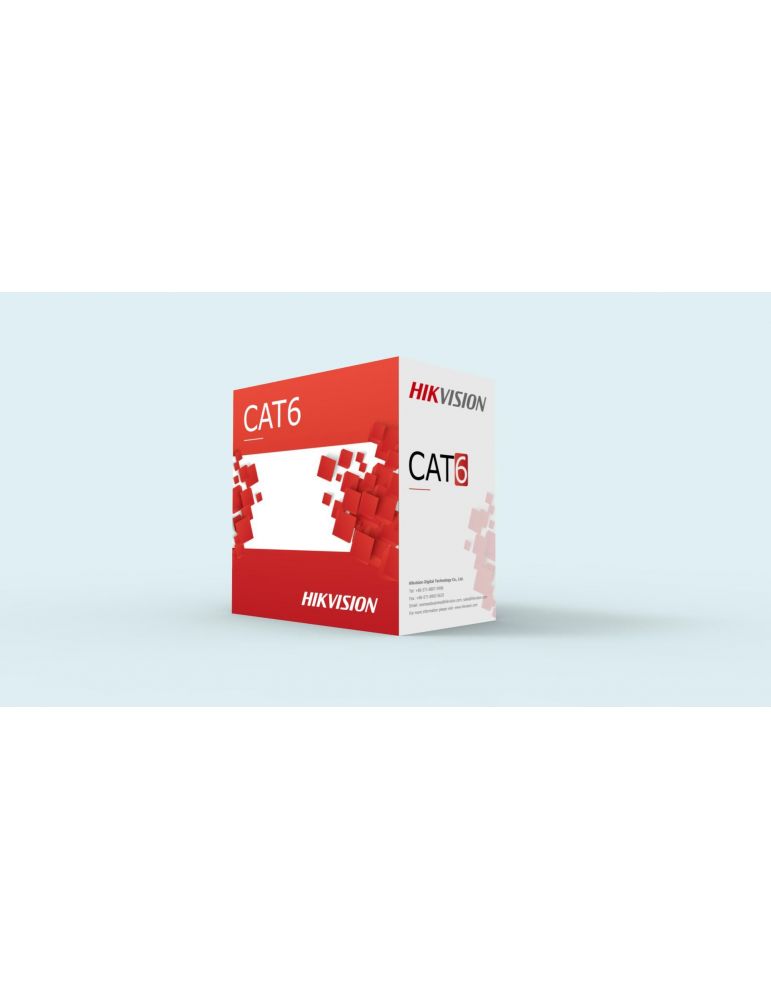 Cablu u/utp cat.6 hikvision ds-1ln6-uu/w ambalare la 350 de metri