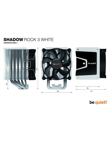 be quiet! Shadow Rock 3 White Procesor Ventilator 12 cm Alb 1 buc. Be quiet! - 8