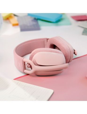 Logitech Zone Vibe 100 Căști Fără fir Bandă de fixare pe cap Apeluri/Muzică Bluetooth Roz Logitech - 2