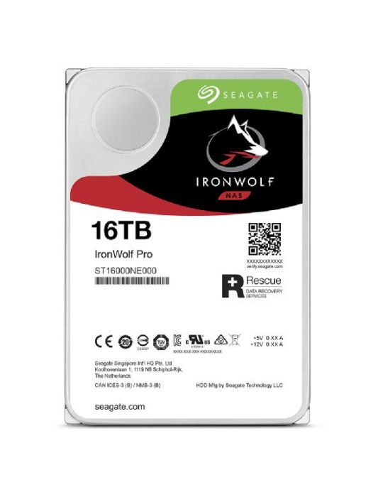 Seagate IronWolf Pro ST16000NT001 hard disk-uri interne 3.5" 16000 Giga Bites Seagate - 4